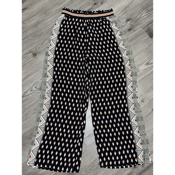 Anthropologie Pants - Anthropologie Maeve Rooibos Black Wide Pants Size Small Wide Leg